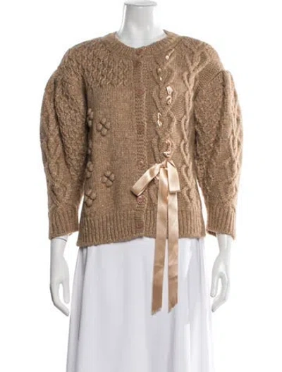 Pre-owned Simone Rocha Alpaca Patterned Sweater In Neutrals