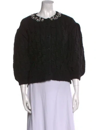 Pre-owned Simone Rocha Alpaca Scoop Neck Sweater W/ Tags In Black
