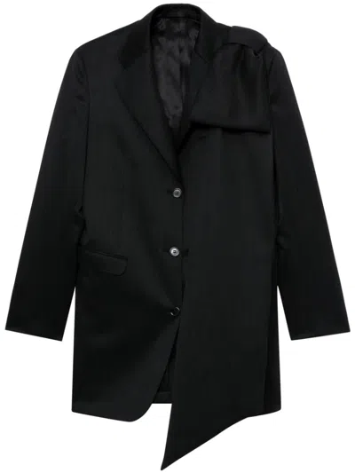 Simone Rocha Asymmetric Blazer In Grey