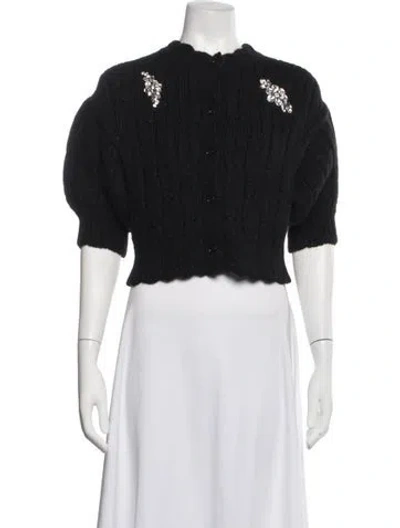 Pre-owned Simone Rocha Baby Alpaca Crew Neck Sweater W/ Tags In Blue