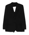Simone Rocha Back Cut Out Bow Detail Jacket In Black