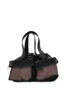Simone Rocha Womens Sheer Stuffed Mini Woven Top-handle Bag Black