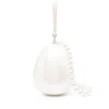 Simone Rocha Micro Egg Pearl-effect Clutch Bag In Sand