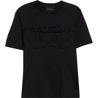 Simone Rocha Balconette Bust T-shirt In Black