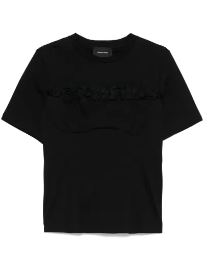 Simone Rocha Balconette T-shirt In Schwarz