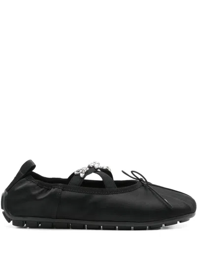 Simone Rocha Ballerina Grip Ballet Flats In Black