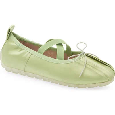 Simone Rocha Ballerina Grip Flat In Matcha