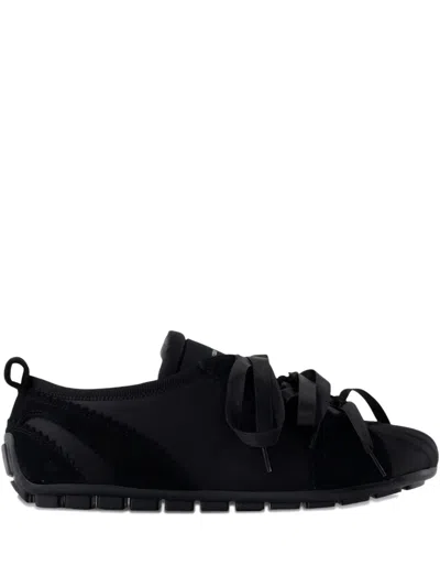 Simone Rocha Ballerina Grip Leather Sneakers In Black