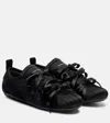Simone Rocha Ballerina Grip Leather Sneakers In Black