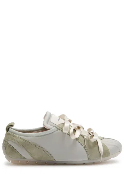 Simone Rocha Ballerina Grip Panelled Satin Sneakers In White
