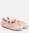 Simone Rocha Ballerina Grip Satin Ballet Flats In Pink