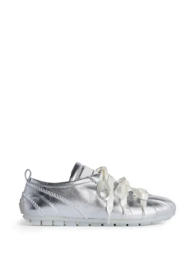 Simone Rocha Ballerina Grip Sneakers In Silver