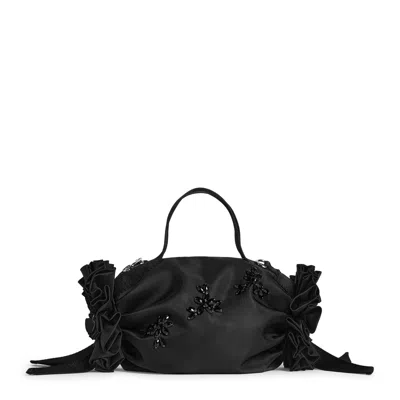 Simone Rocha Ballerina Grip Trainer Satin In Black