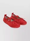 Simone Rocha Ballerina Shoes With Textured Sole And Bow In Red