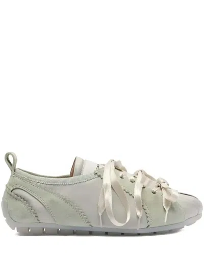 Simone Rocha Satin-ribbon Ballerina Sneakers In Blue