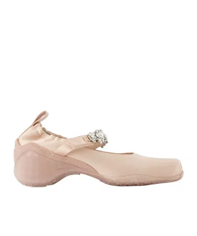 Simone Rocha Ballet Turbo Embellished Low-tops In Brown