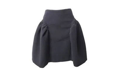 Pre-owned Simone Rocha Balloon Mini Skirt In Black Wool In Grey