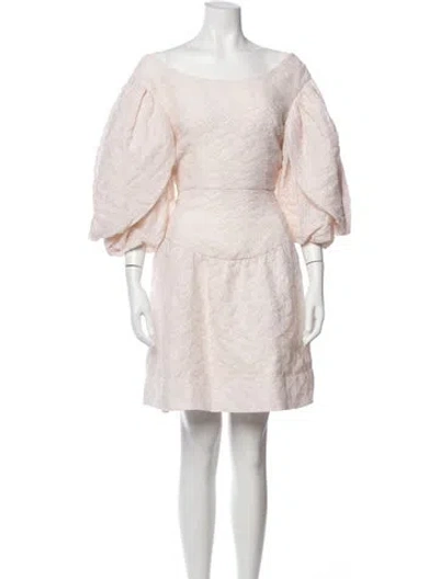 Pre-owned Simone Rocha Bateau Neckline Mini Dress In Pink