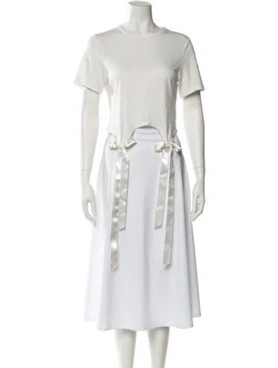 Pre-owned Simone Rocha Bateau Neckline Short Sleeve T-shirt In Neutral