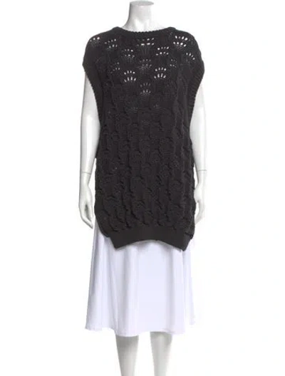 Pre-owned Simone Rocha Bateau Neckline Sweater In Black