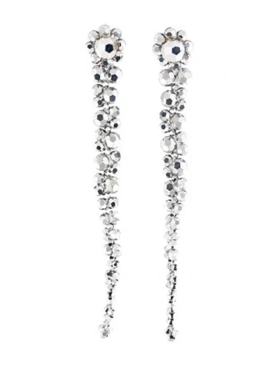 Pre-owned Simone Rocha Bead Drip Drop Earrings In Silver