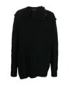 Simone Rocha Bead-embellished Merino Jumper In Black