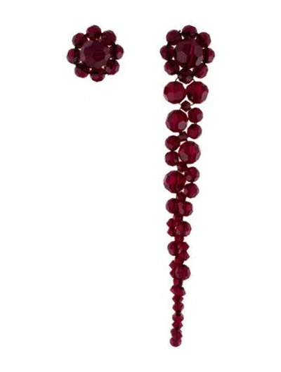 Pre-owned Simone Rocha Bead Mini Drip Mismatched Stud & Drop Earrings In Multi