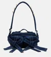 Simone Rocha Beaded Bow-detail Denim Shoulder Bag