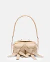 Simone Rocha Beaded Classic Bow Crossbody Bag In Beige