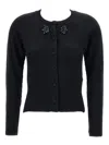 Simone Rocha Beaded-embellished Cashmere Cardigan In Black