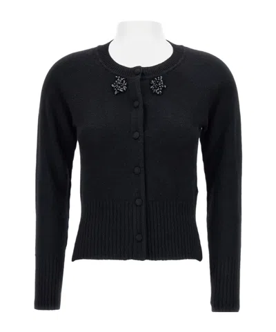 SIMONE ROCHA BEADED-EMBELLISHED CASHMERE CARDIGAN