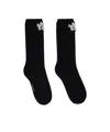 Simone Rocha Beaded Flower Ankle Socks In Black