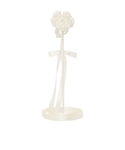 Simone Rocha Beaded Large Flower Bag Decoration In White