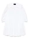 Simone Rocha White Beaded Sailor Collar Shirt Minidress In White