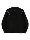 Simone Rocha Beaded Sailor Collar Workwear Jacket