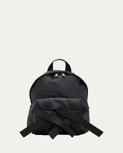 Simone Rocha Beaded Utility Bow Backpack In Black