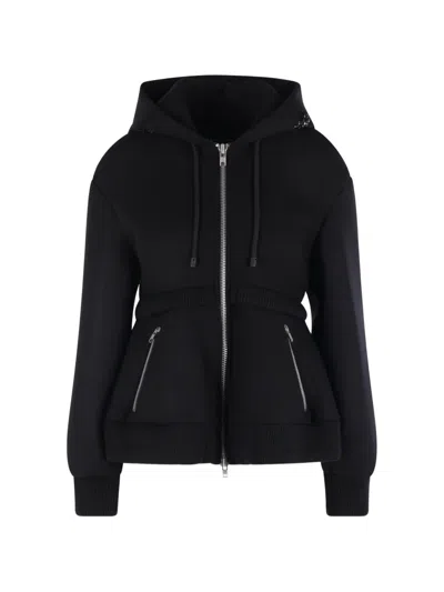 Simone Rocha Bead-embellished Zip-up Hoodie In Black