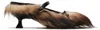 Simone Rocha Beige & Brown Faux Fur Grip Mule Heels In Beige