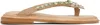 Simone Rocha Womens  Embellished Thong Leather Sandals In Taupe/pink Multi