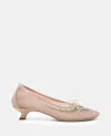 Simone Rocha Mesh Ballerina Heel In Beige