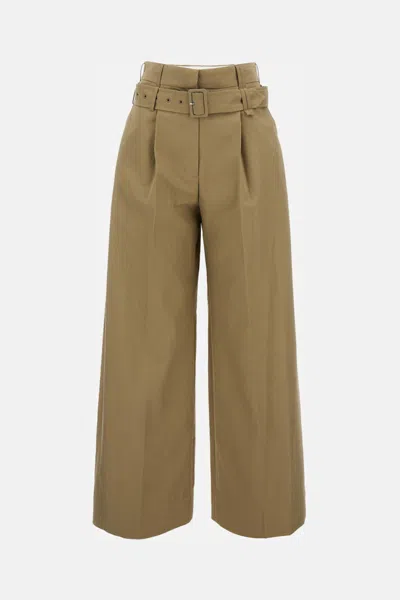 SIMONE ROCHA BEIGE TROUSERS WITH LOOP-BELTS