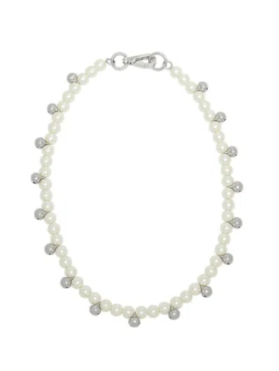 SIMONE ROCHA BELL CHARM AND PEARL NECKLACE,NKS57.0904
