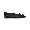 Simone Rocha Black Bell Charm Crochet Ballerina Flats In Black