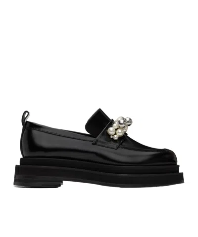 Simone Rocha Bell Decorated Loafer Shoes In Black
