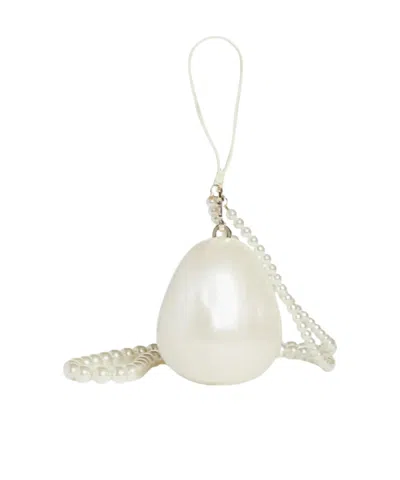 Simone Rocha Bell Pendant Mini Egg-shaped Bag In White