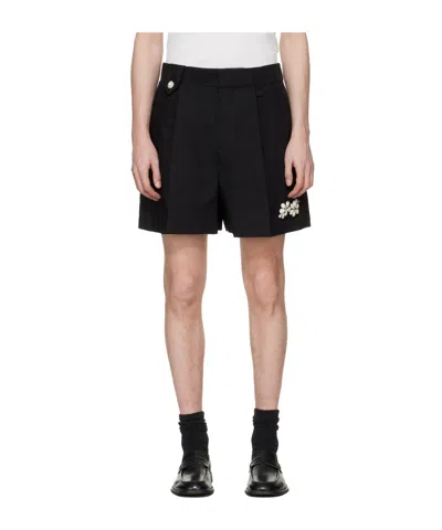 Simone Rocha Belt Loop Shorts In Black