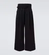 Simone Rocha Belted High-rise Wide-leg Pants In Black