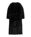Simone Rocha Belted Long Coat In Black