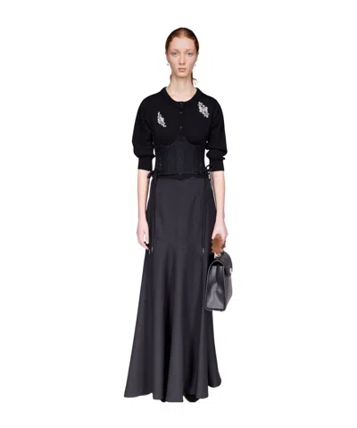 SIMONE ROCHA BIAS-CUT MAXI SKIRT