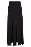 Simone Rocha Womens Black Bias Cut Multi-slit Woven Maxi Skirt In Black